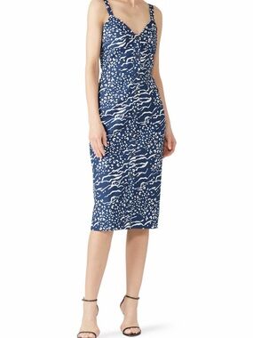 Tanya Taylor~Blue & White Printed Antonia Dress~Size 2~$495~